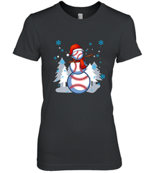 DABBING BASEBALL SNOWMAN _ Christmas Funny Women's Premium T-Shirt