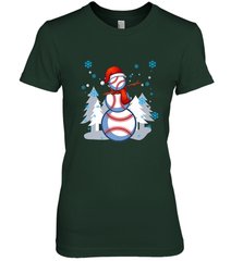 DABBING BASEBALL SNOWMAN _ Christmas Funny Women's Premium T-Shirt Women's Premium T-Shirt - FordPhuMy