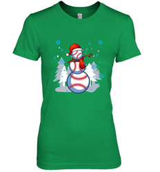 DABBING BASEBALL SNOWMAN _ Christmas Funny Women's Premium T-Shirt