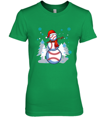 DABBING BASEBALL SNOWMAN _ Christmas Funny Women's Premium T-Shirt Women's Premium T-Shirt - FordPhuMy