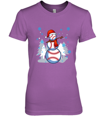 DABBING BASEBALL SNOWMAN _ Christmas Funny Women's Premium T-Shirt Women's Premium T-Shirt - FordPhuMy