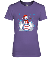 DABBING BASEBALL SNOWMAN _ Christmas Funny Women's Premium T-Shirt Women's Premium T-Shirt - FordPhuMy
