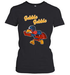 Turkey Football Shirt Funny Thanksgiving Turkey Gobble Gift Women's T-Shirt