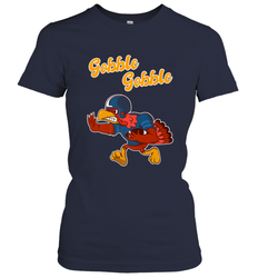 Turkey Football Shirt Funny Thanksgiving Turkey Gobble Gift Women's T-Shirt