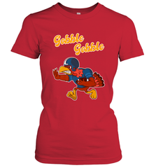 Turkey Football Shirt Funny Thanksgiving Turkey Gobble Gift Women's T-Shirt Women's T-Shirt - FordPhuMy