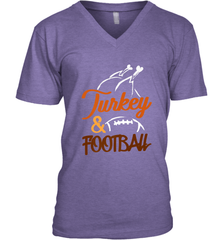 Turkey And Football Thanksgiving Day Football Fan Holiday Men's V-Neck Men's V-Neck - FordPhuMy