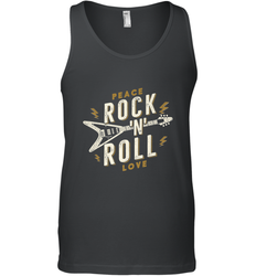 Peace Rock and Roll Love Music Guitar Retro Hippie Men's Tank Top