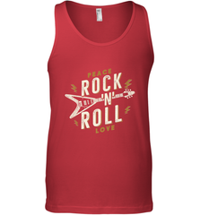 Peace Rock and Roll Love Music Guitar Retro Hippie Men's Tank Top Men's Tank Top - FordPhuMy