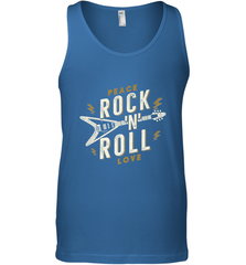 Peace Rock and Roll Love Music Guitar Retro Hippie Men's Tank Top Men's Tank Top - FordPhuMy