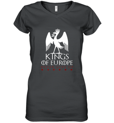Kings of Europe Never Give Up 2019 Liverpool Women's V-Neck T-Shirt