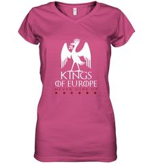 Kings of Europe Never Give Up 2019 Liverpool Women's V-Neck T-Shirt Women's V-Neck T-Shirt - FordPhuMy