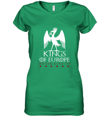 Kings of Europe Never Give Up 2019 Liverpool Women's V-Neck T-Shirt Women's V-Neck T-Shirt - FordPhuMy