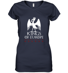 Kings of Europe Never Give Up 2019 Liverpool Women's V-Neck T-Shirt
