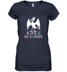 Kings of Europe Never Give Up 2019 Liverpool Women's V-Neck T-Shirt Women's V-Neck T-Shirt - FordPhuMy