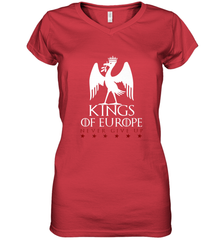 Kings of Europe Never Give Up 2019 Liverpool Women's V-Neck T-Shirt Women's V-Neck T-Shirt - FordPhuMy