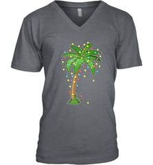 Christmas Lights Palm Tree Beach Funny Tropical Xmas Gift Men's V-Neck Men's V-Neck - FordPhuMy