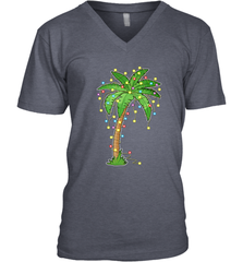 Christmas Lights Palm Tree Beach Funny Tropical Xmas Gift Men's V-Neck Men's V-Neck - FordPhuMy