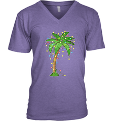 Christmas Lights Palm Tree Beach Funny Tropical Xmas Gift Men's V-Neck Men's V-Neck - FordPhuMy