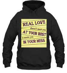 Real love funny quotes for valentine (2) Hooded Sweatshirt Hooded Sweatshirt - FordPhuMy
