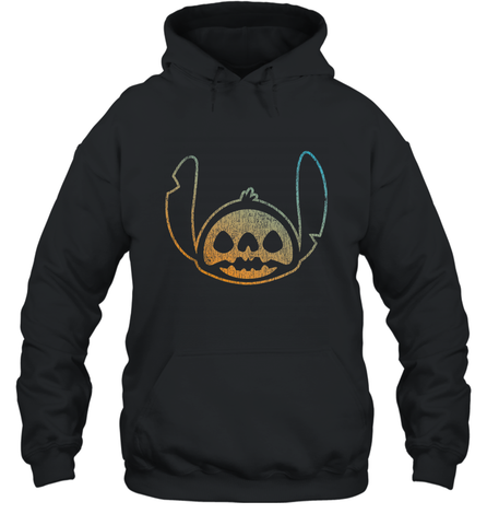 Disney Stitch Face Halloween Hooded Sweatshirt Hooded Sweatshirt / Black / S Hooded Sweatshirt - FordPhuMy