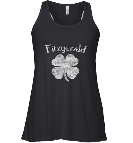 Vintage Fitzgerald Irish Shamrock St Patty's Day Women's Racerback Tank Women's Racerback Tank / Black / XS Women's Racerback Tank - FordPhuMy