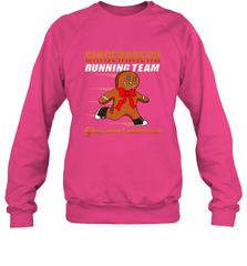 Christmas Gingerbread Man Cookie Gingerbread Running Team Crewneck Sweatshirt Crewneck Sweatshirt - FordPhuMy