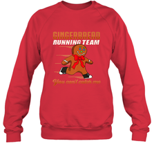 Christmas Gingerbread Man Cookie Gingerbread Running Team Crewneck Sweatshirt Crewneck Sweatshirt - FordPhuMy