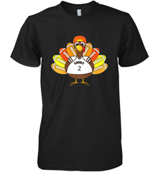 Cool Thanksgiving Football Shirt _ Gobble Player Turkey Gift Men's Premium T-Shirt