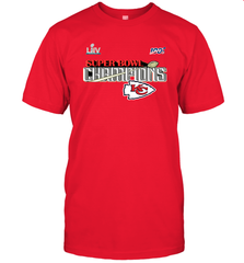 Youth Kansas City Chiefs NFL Pro Line by Fanatics Super Bowl LIV Champions Trophy Men's T-Shirt Men's T-Shirt - FordPhuMy