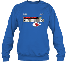 Youth Kansas City Chiefs NFL Pro Line by Fanatics Super Bowl LIV Champions Trophy Crewneck Sweatshirt Crewneck Sweatshirt - FordPhuMy