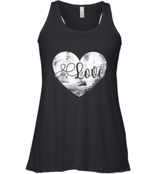 Love Valentines Day Heart Vintage Gift For Men Women Women's Racerback Tank