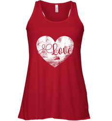 Love Valentines Day Heart Vintage Gift For Men Women Women's Racerback Tank