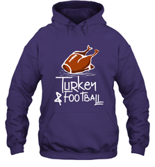 Turkey And Football Thanksgiving Day Football Fan Holiday Gift Hooded Sweatshirt Hooded Sweatshirt - FordPhuMy