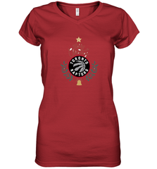 NBA Toronto Raptors Logo merry Christmas gilf Women's V-Neck T-Shirt Women's V-Neck T-Shirt - FordPhuMy