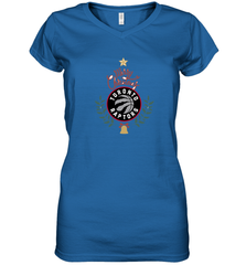 NBA Toronto Raptors Logo merry Christmas gilf Women's V-Neck T-Shirt Women's V-Neck T-Shirt - FordPhuMy