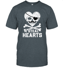 I Steal Hearts Valentine's Day Pirate Skull Art Graphics Men's T-Shirt Men's T-Shirt - FordPhuMy
