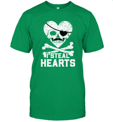I Steal Hearts Valentine's Day Pirate Skull Art Graphics Men's T-Shirt Men's T-Shirt - FordPhuMy