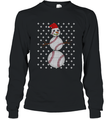 UGLY CHRISTMAS Baseball Snowman Holiday Santa Funny Men Gift Long Sleeve T-Shirt Long Sleeve T-Shirt - FordPhuMy
