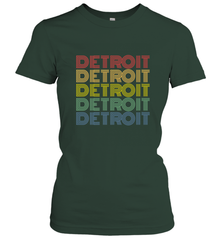 Vintage 1980s Style Detroit Michigan Women's T-Shirt Women's T-Shirt - FordPhuMy
