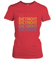 Vintage 1980s Style Detroit Michigan Women's T-Shirt Women's T-Shirt - FordPhuMy