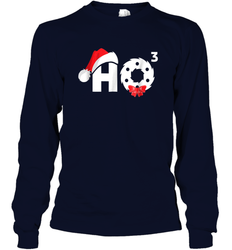 Santa HO HO3 Cubed Funny Christmas Long Sleeve T-Shirt