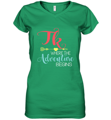 TK Transitional Kindergarten Where The Adventure Begins Women's V-Neck T-Shirt Women's V-Neck T-Shirt - FordPhuMy