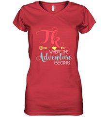 TK Transitional Kindergarten Where The Adventure Begins Women's V-Neck T-Shirt Women's V-Neck T-Shirt - FordPhuMy