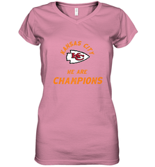 KC Kansas City Tribal Arrowhead we are Champions Women's V-Neck T-Shirt Women's V-Neck T-Shirt - FordPhuMy