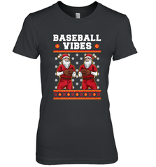 Baseball Vibes Christmas Baseball Player Santa Gift Holiday Women's Premium T-Shirt Women's Premium T-Shirt - FordPhuMy