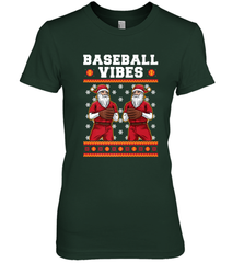 Baseball Vibes Christmas Baseball Player Santa Gift Holiday Women's Premium T-Shirt Women's Premium T-Shirt - FordPhuMy