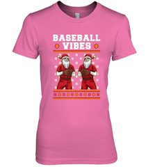 Baseball Vibes Christmas Baseball Player Santa Gift Holiday Women's Premium T-Shirt Women's Premium T-Shirt - FordPhuMy