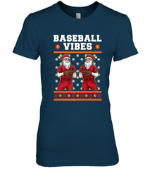 Baseball Vibes Christmas Baseball Player Santa Gift Holiday Women's Premium T-Shirt Women's Premium T-Shirt - FordPhuMy