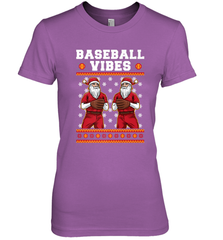 Baseball Vibes Christmas Baseball Player Santa Gift Holiday Women's Premium T-Shirt Women's Premium T-Shirt - FordPhuMy