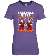Baseball Vibes Christmas Baseball Player Santa Gift Holiday Women's Premium T-Shirt Women's Premium T-Shirt - FordPhuMy